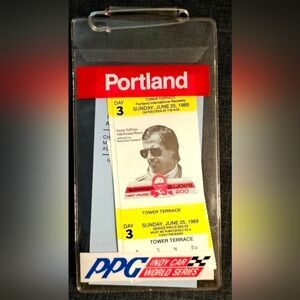 Portland International Raceway Indy Car World Series Ticket Stub/Paddock Pass